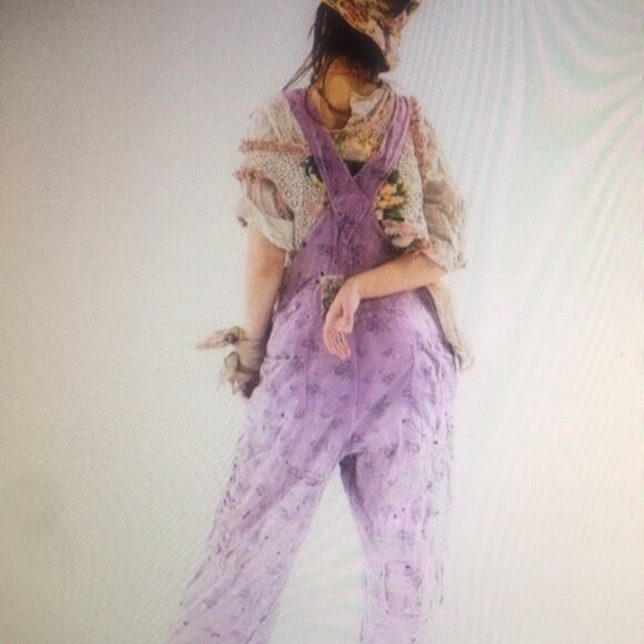 Magnolia Pearl Cotton Twill Overall/Hand Fading/Distressing/Patching/Mending - Picture 2 of 8